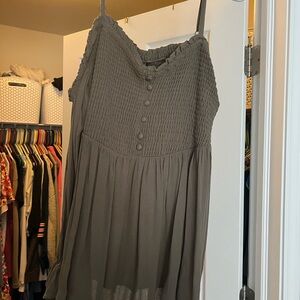 Torrid Taupe Smocked Dress